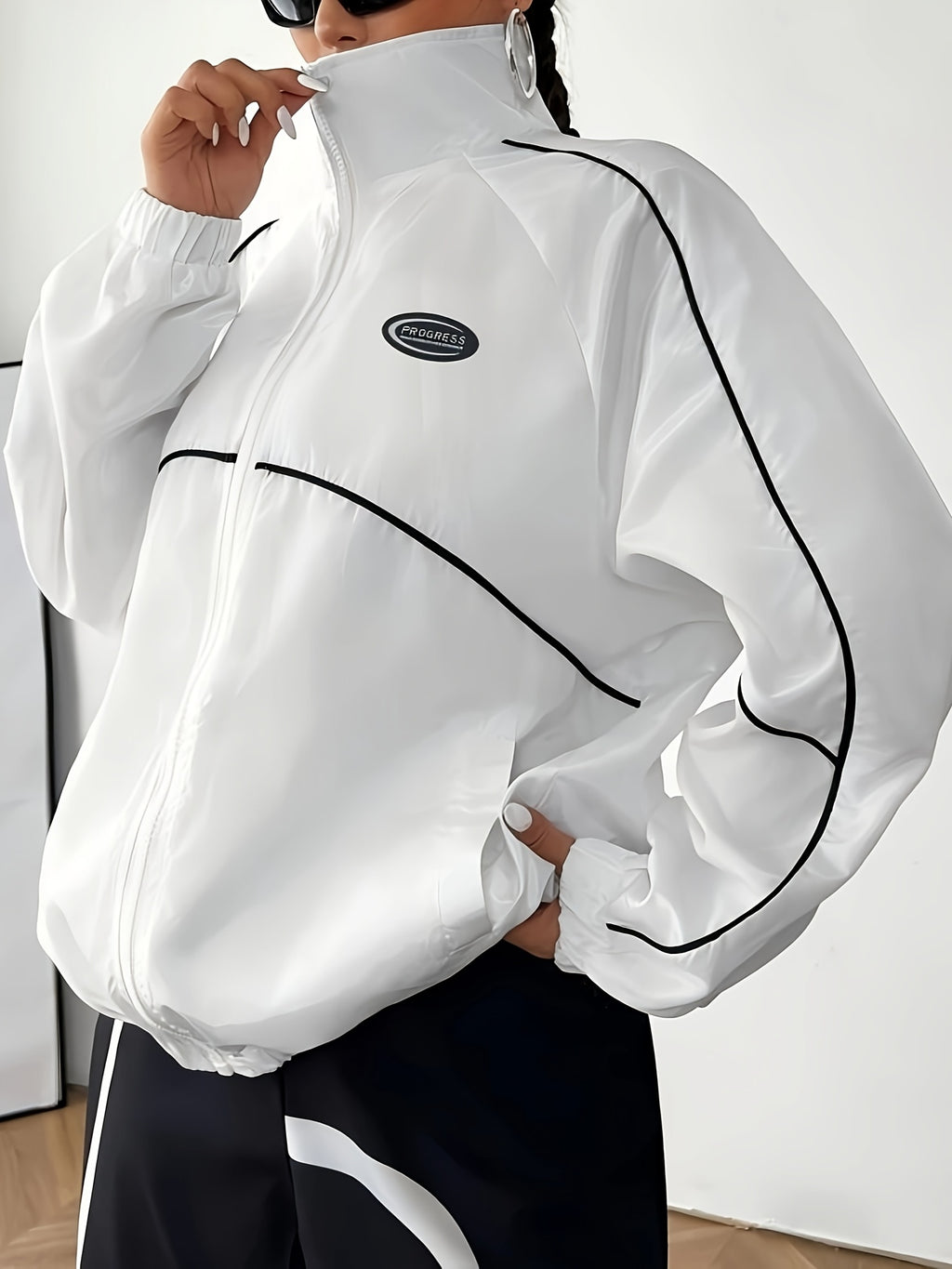 Minimalist Windbreaker Jacket