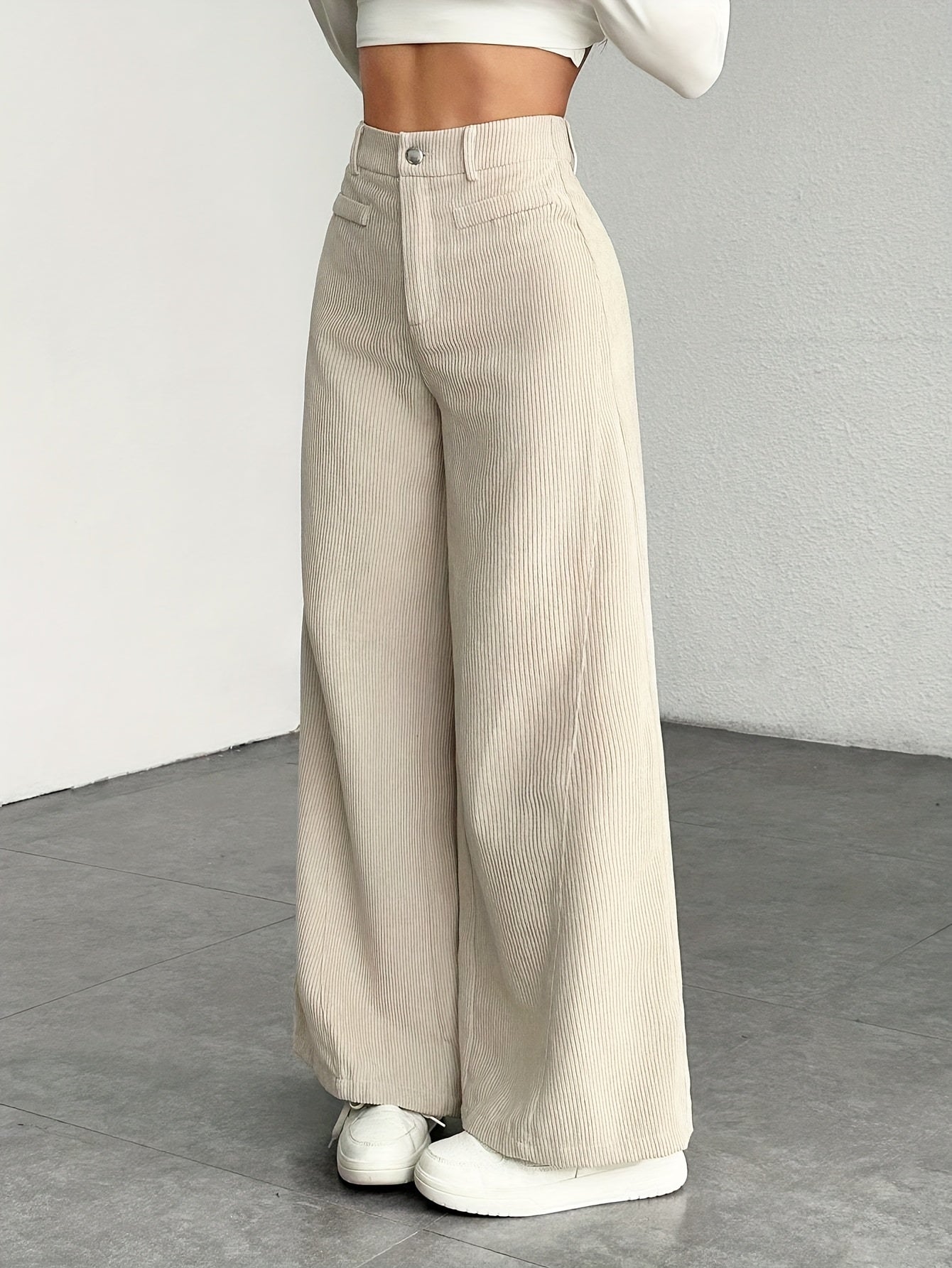 Women's Corduroy Wide-Leg Pants