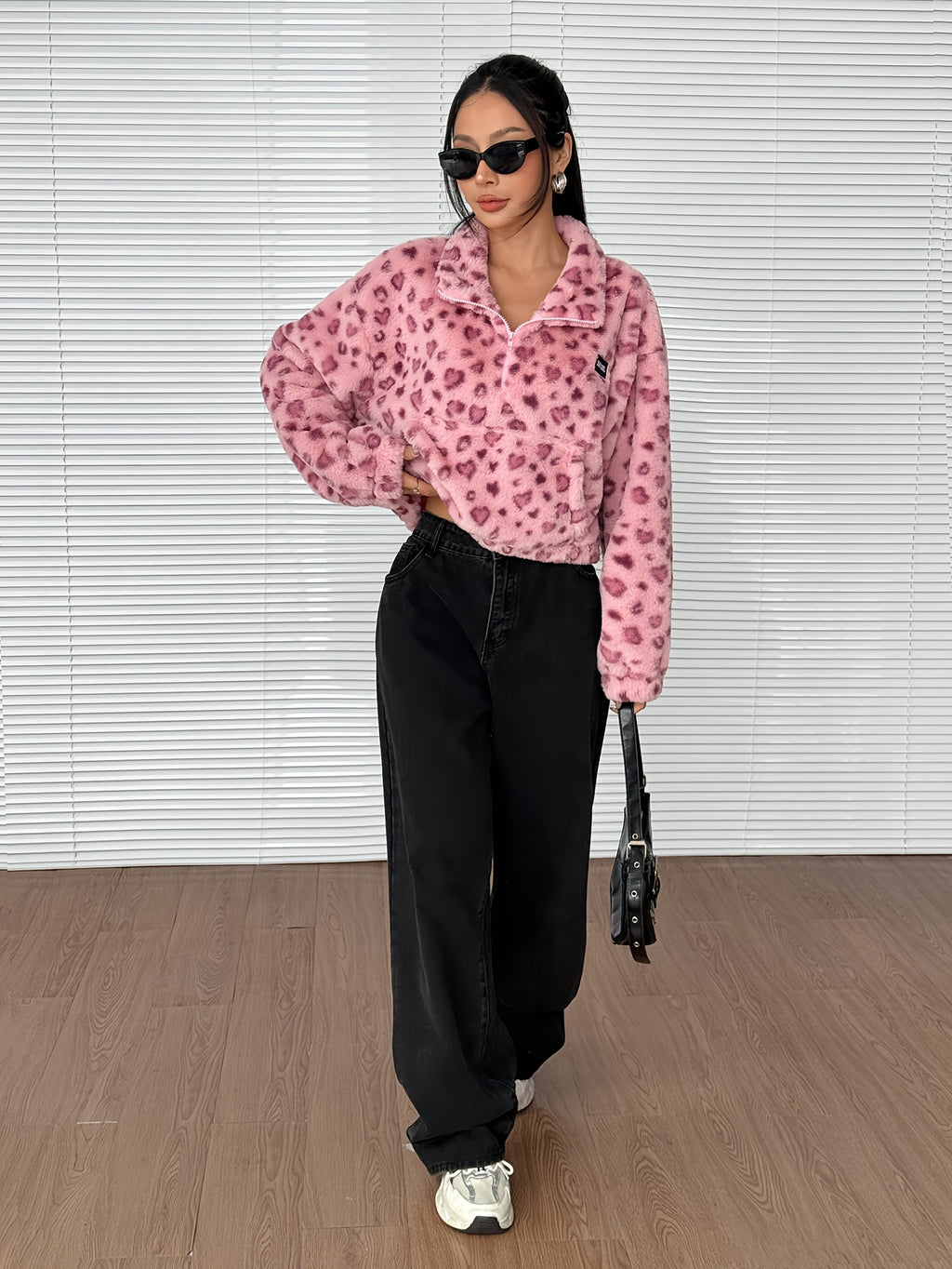 Cozy Leopard Half-Zip