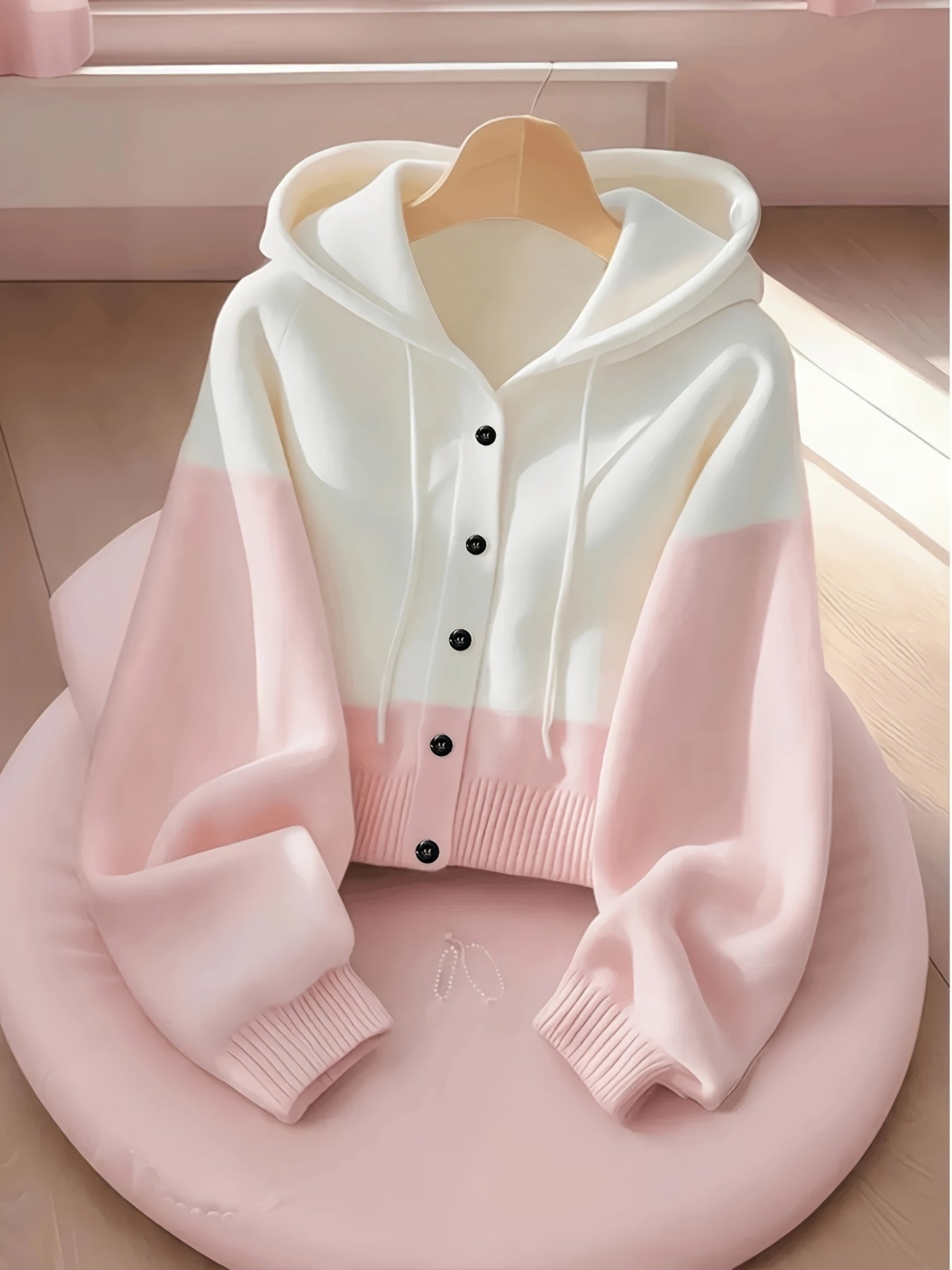 Pastel Pink Hoodie Jacket