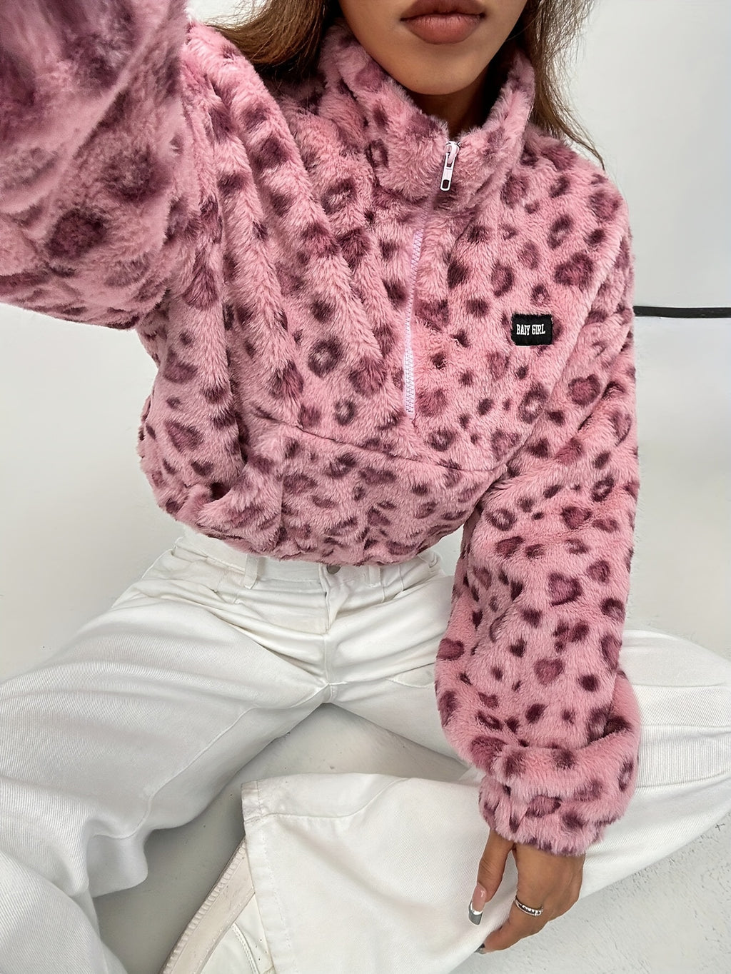 Cozy Leopard Half-Zip