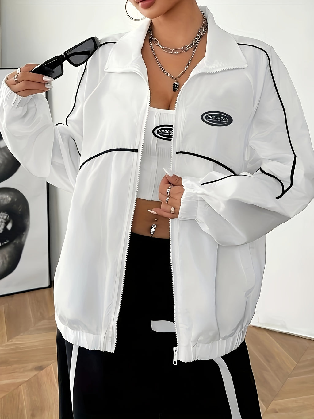 Minimalist Windbreaker Jacket