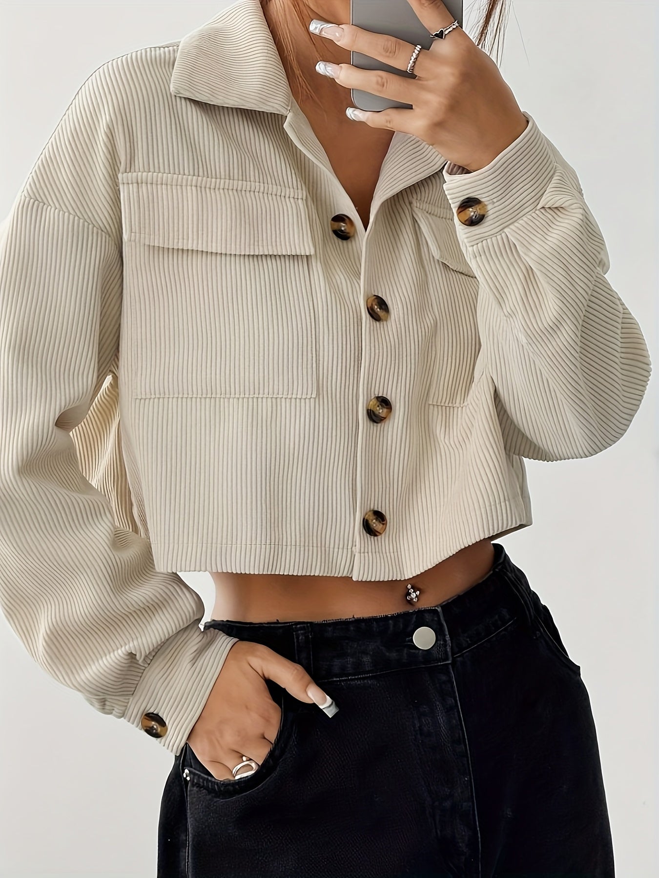 Women's Corduroy Crop Jacket