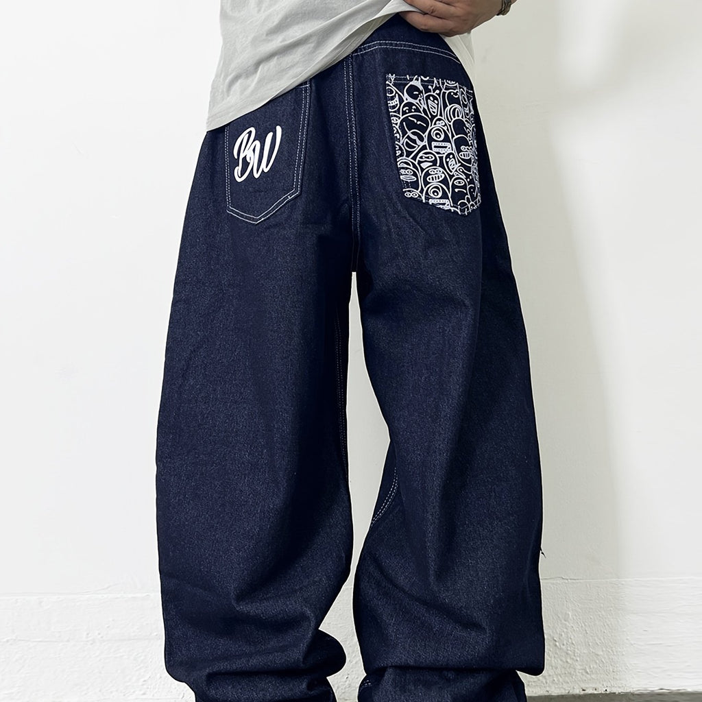 Men's Oversized Wide-Leg Jeans