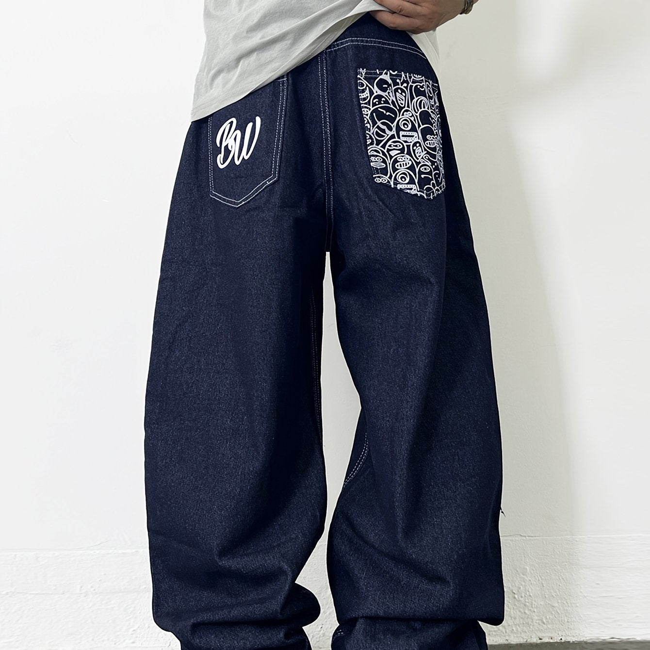 Men's Oversized Wide-Leg Jeans