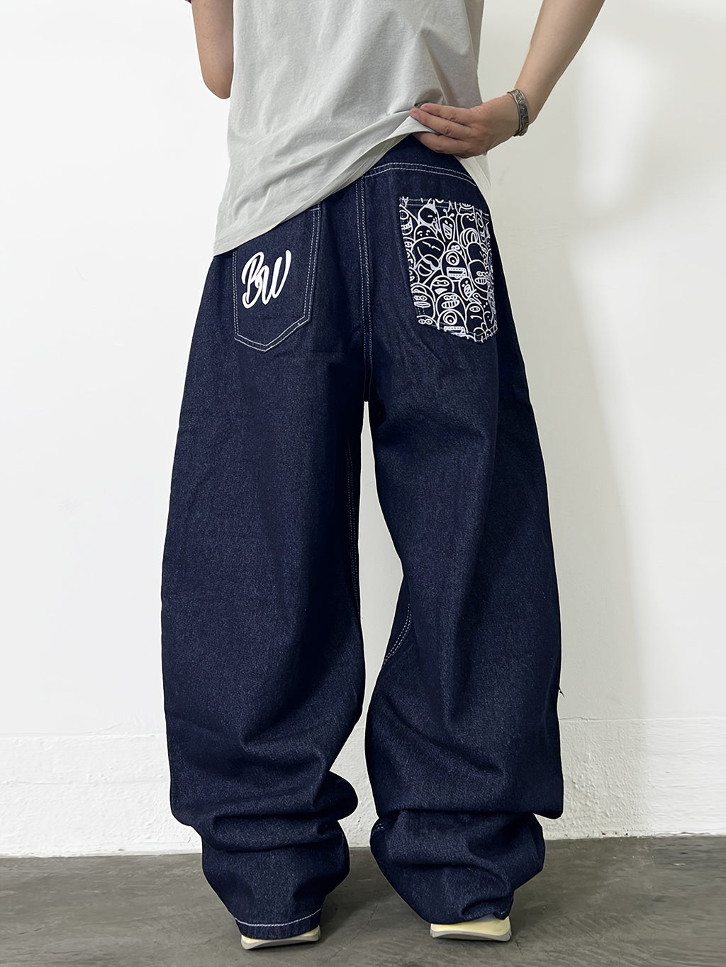 Men's Oversized Wide-Leg Jeans