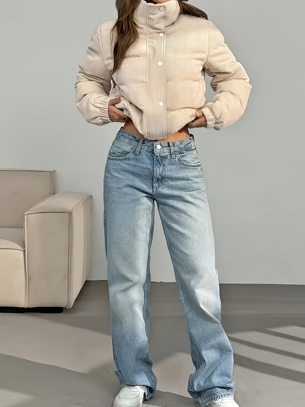 Two-Tone Corduroy Jacket