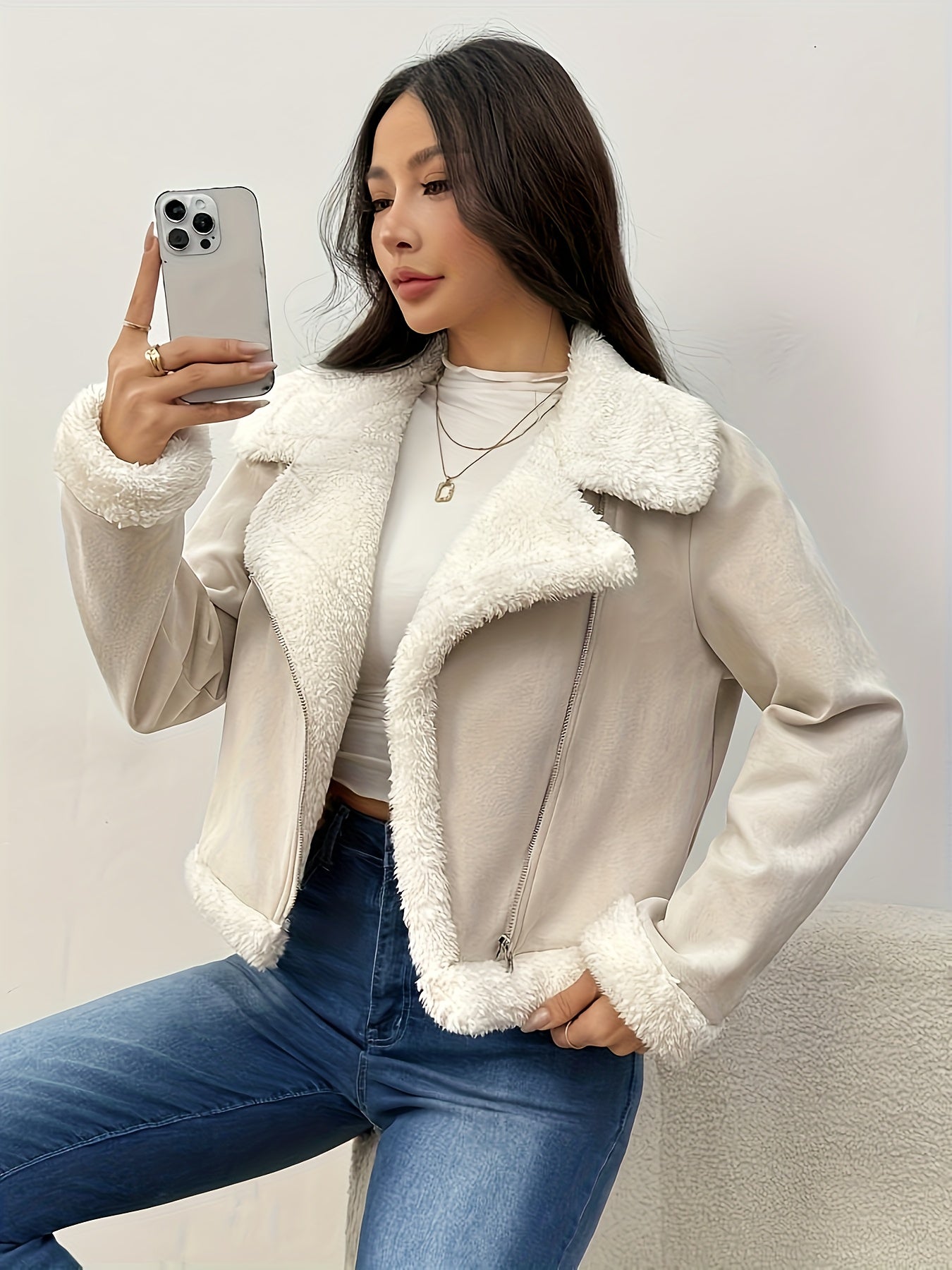Women's Faux Shearling Jacket