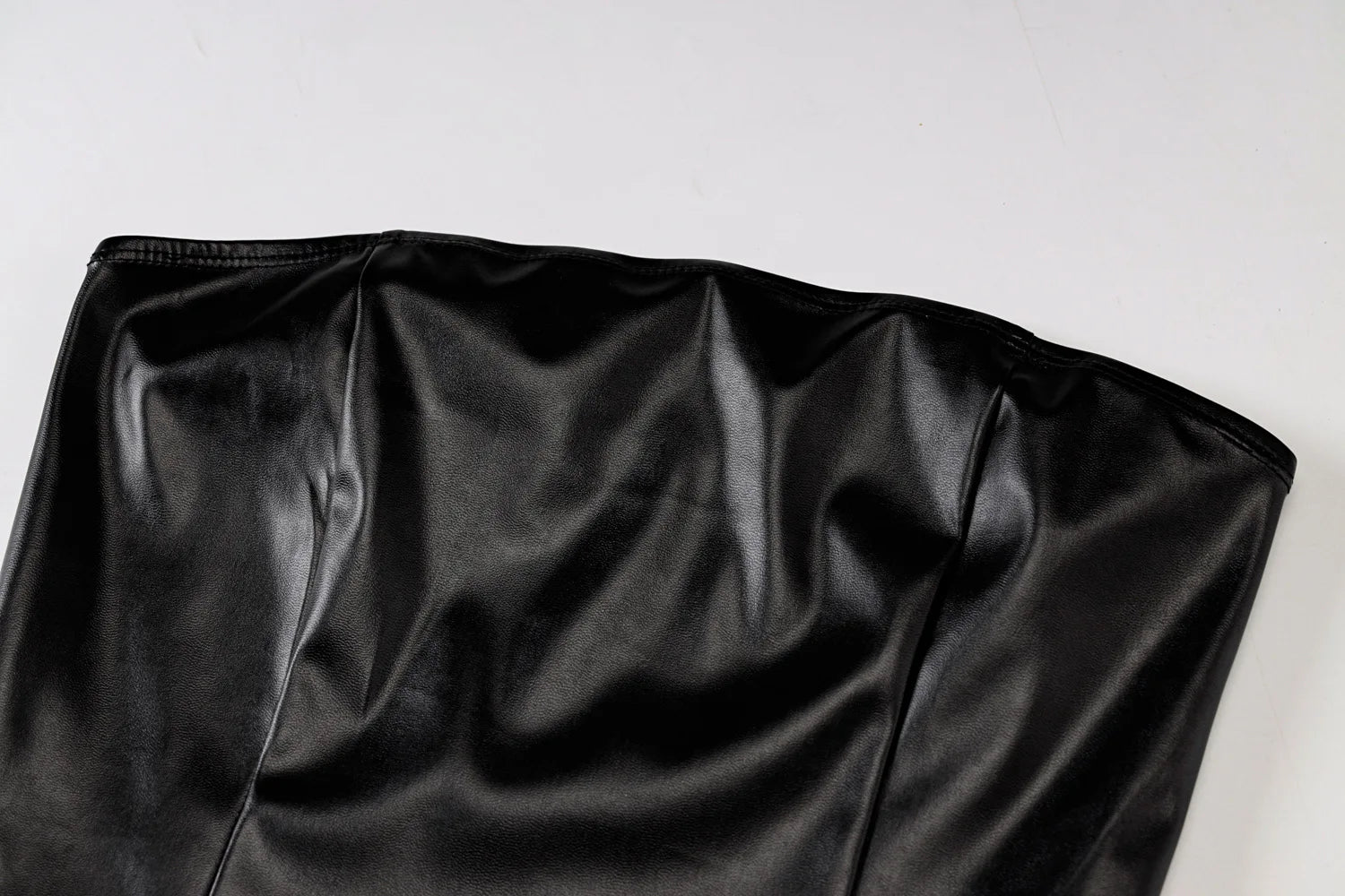 Strapless Leather Dress