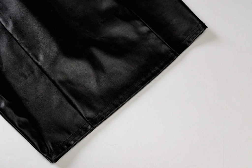 Strapless Leather Dress