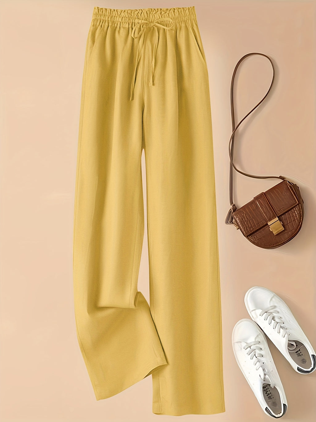 Linen Wide Leg Trousers