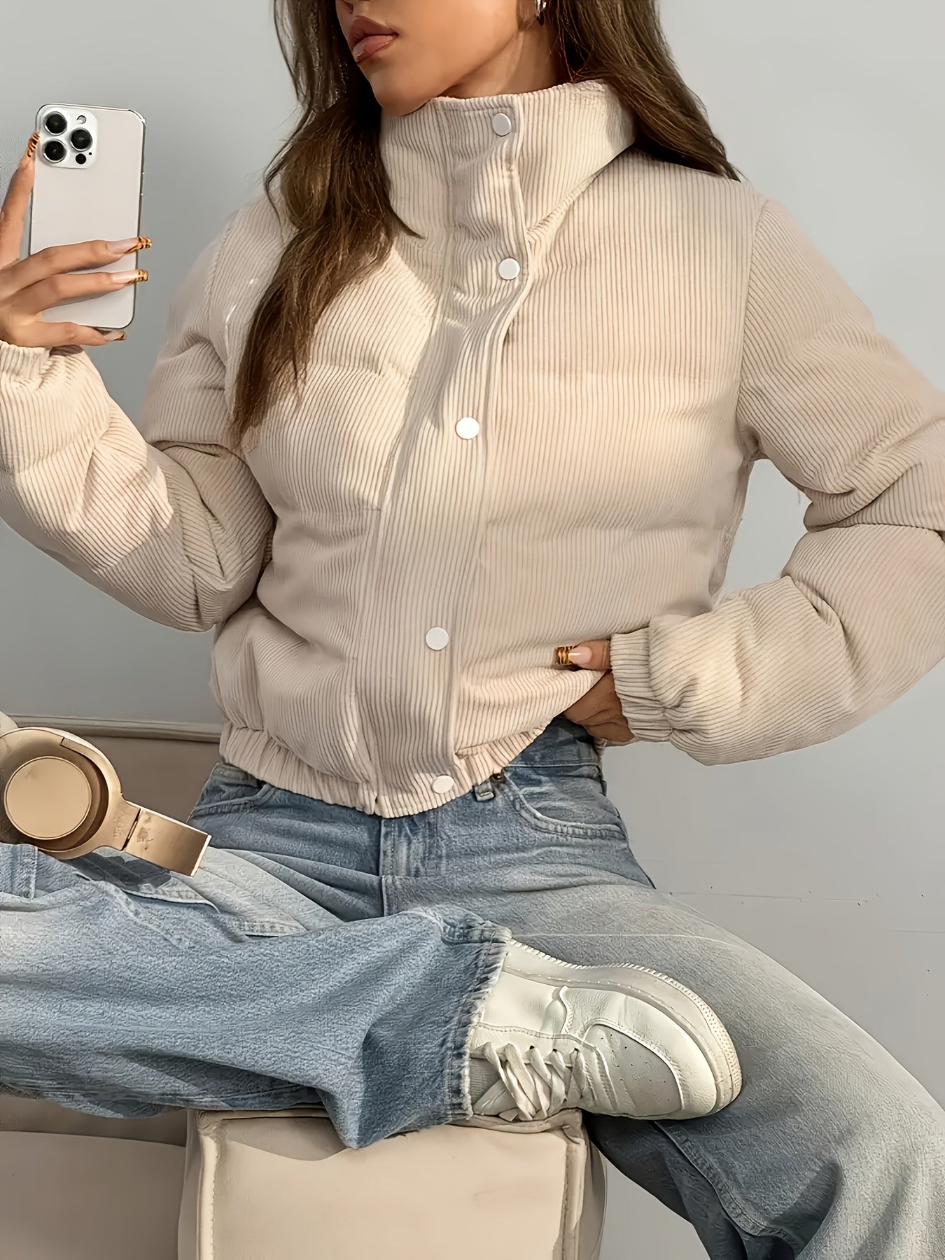 Two-Tone Corduroy Jacket