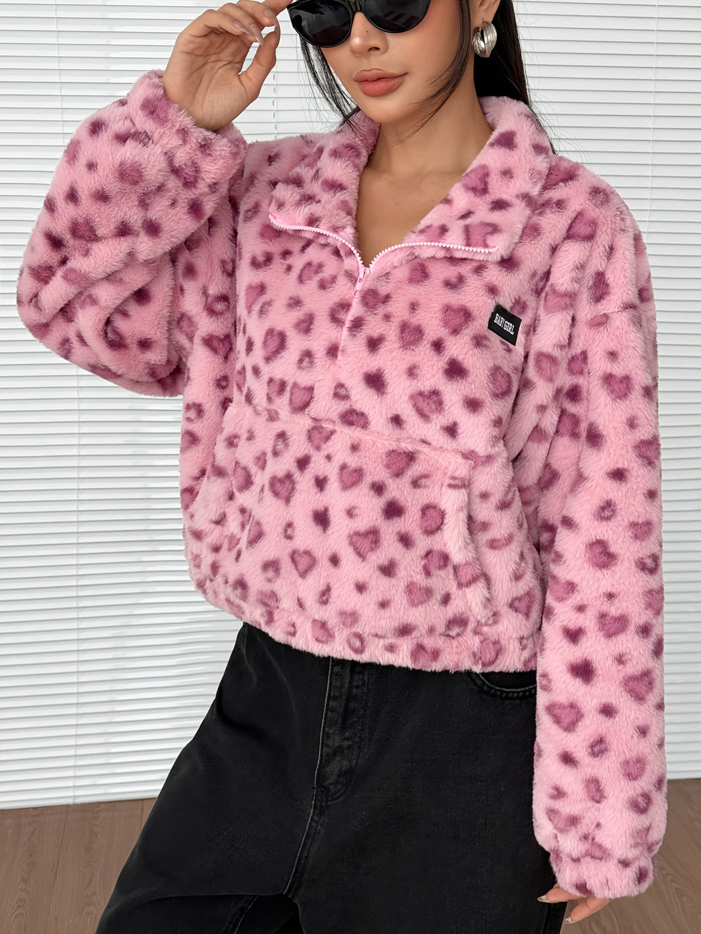 Cozy Leopard Half-Zip