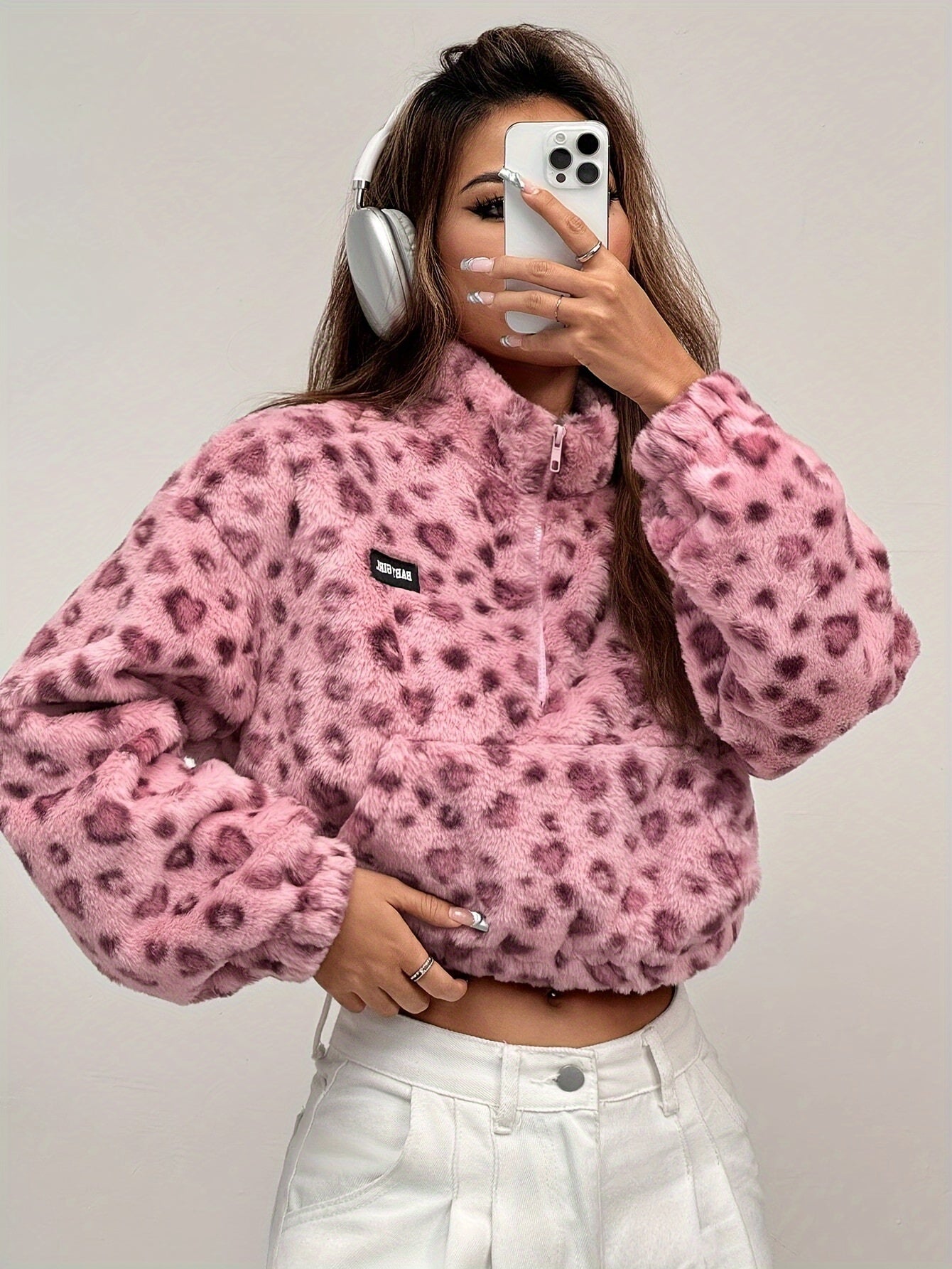 Cozy Leopard Half-Zip