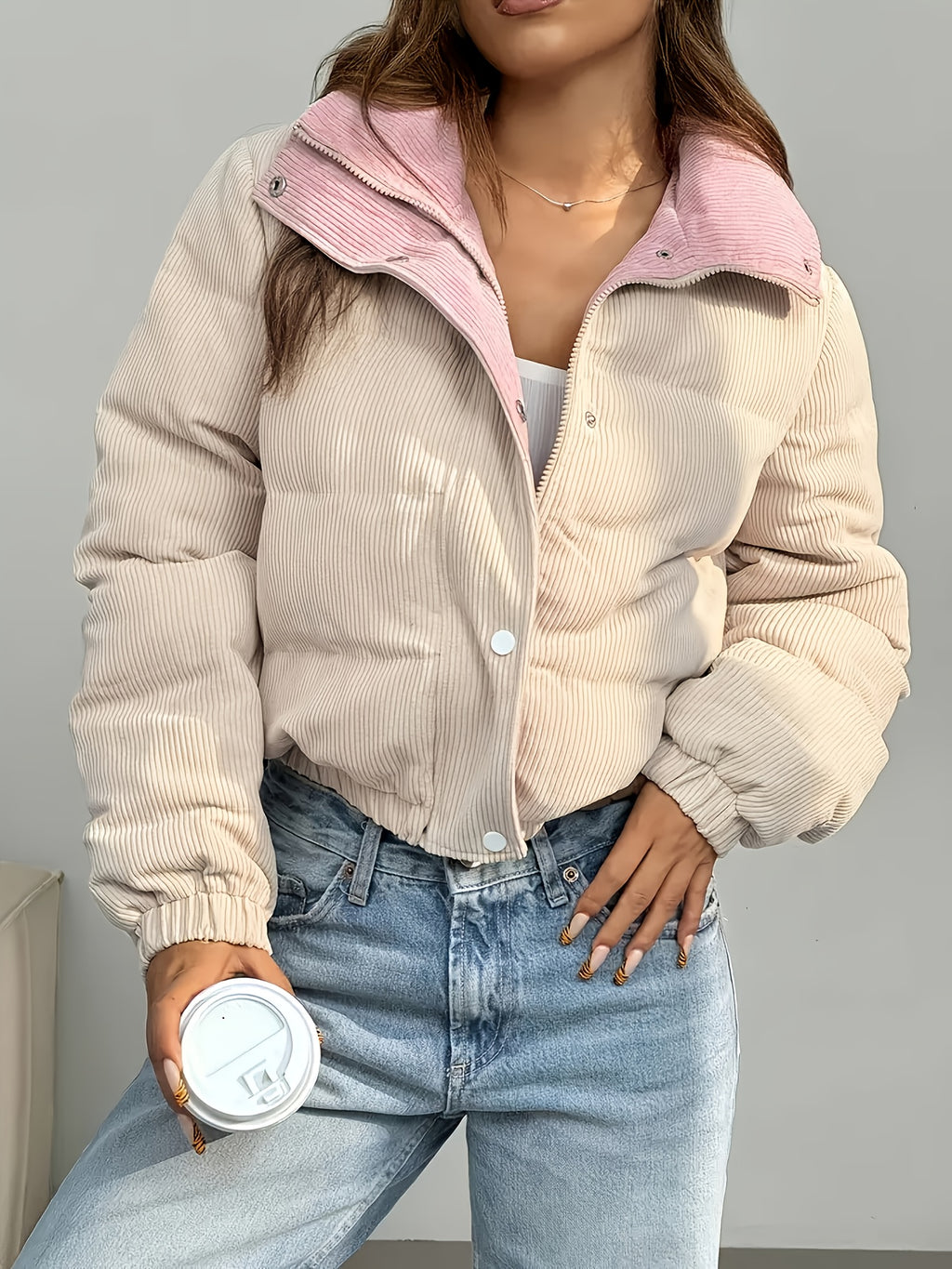 Two-Tone Corduroy Jacket