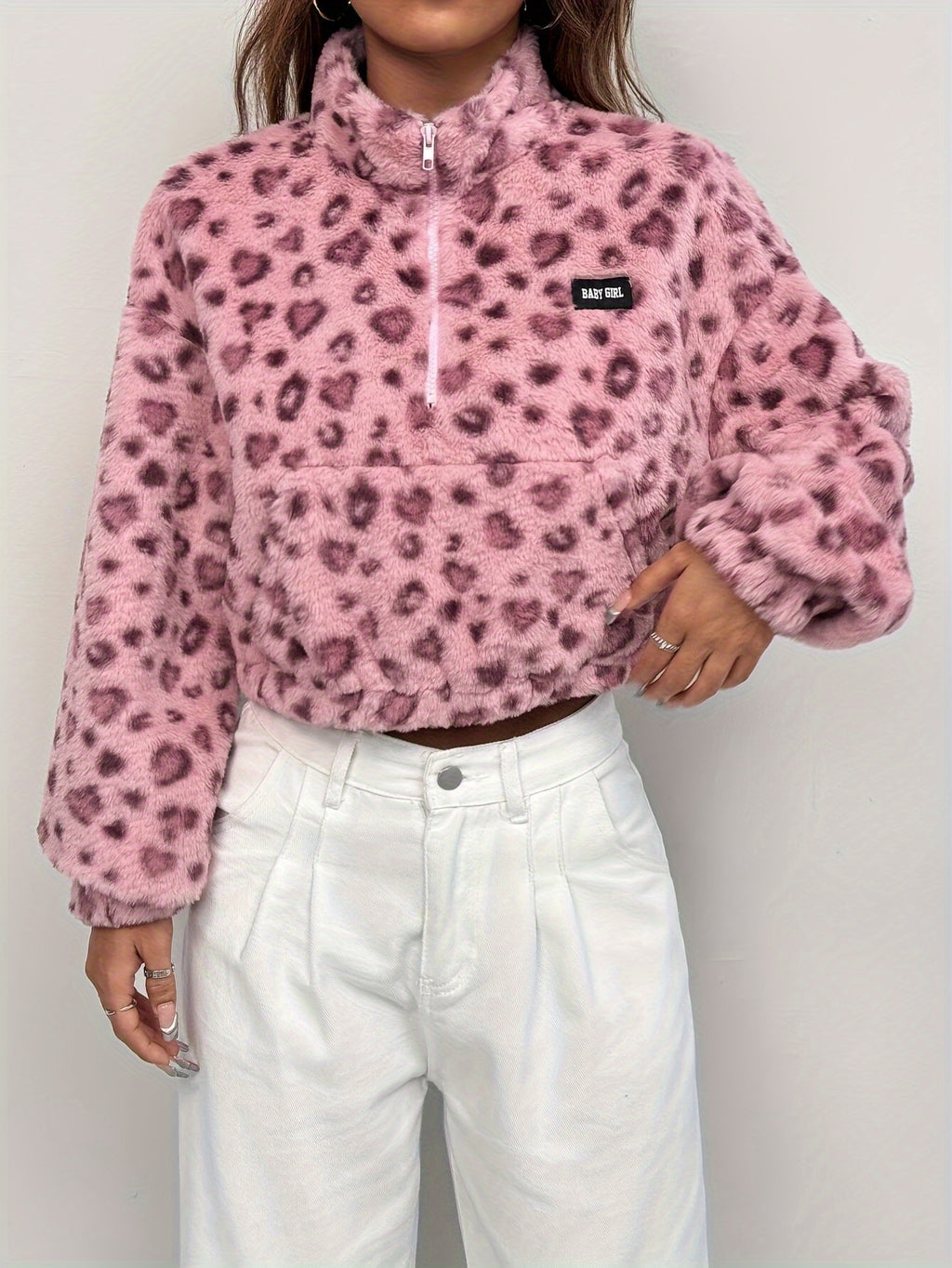 Cozy Leopard Half-Zip