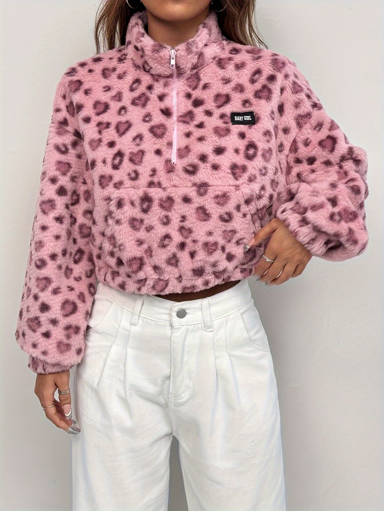 Cozy Leopard Half-Zip