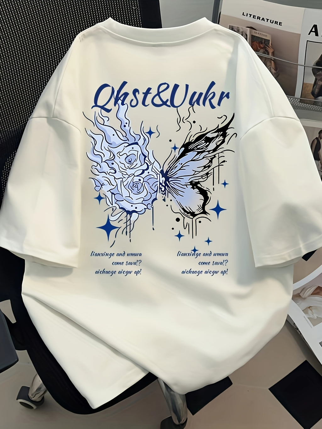 Blue Flame Butterfly T-Shirt