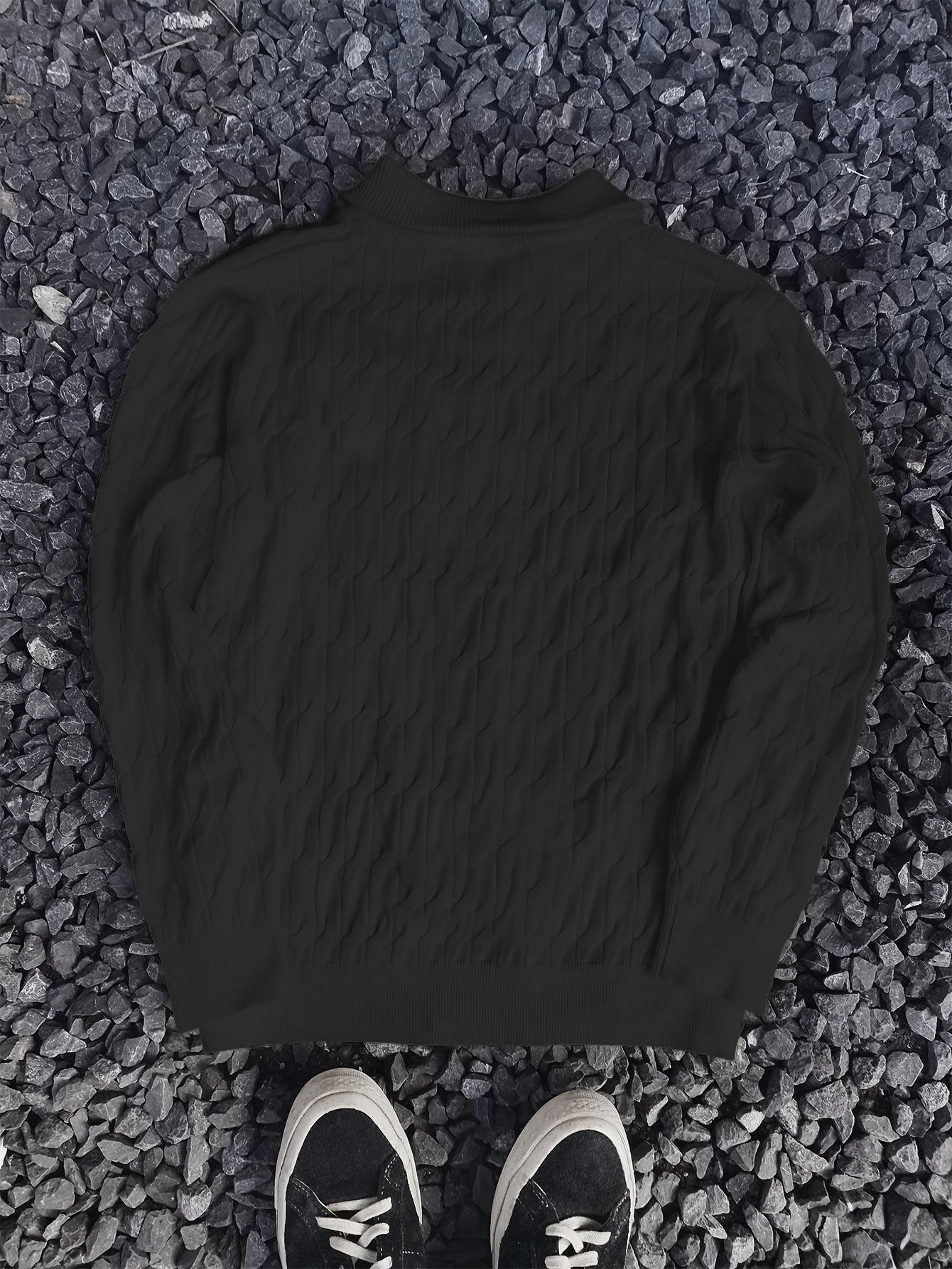 Men's Textured Half-Zip Sweater